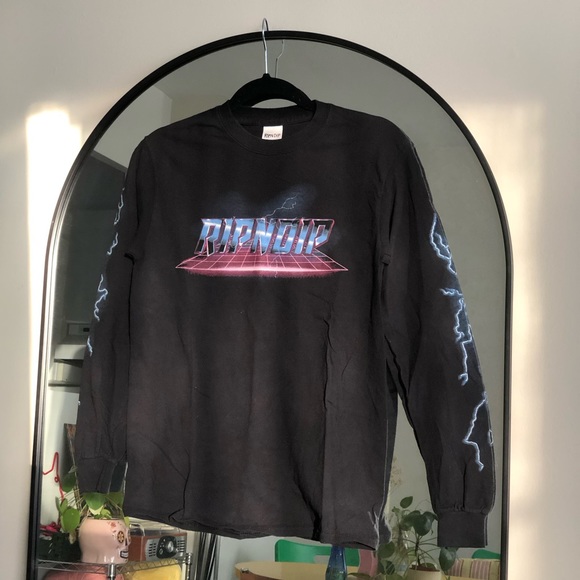 Ripndip Black “Metallica” Rock Lightning Long Sleeves Tee - Picture 1 of 8